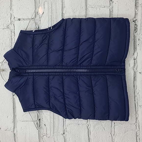 Old Navy Kids Full Zip Quilted Puffer Vest Jacket in Blue/Gray - Picture 1 of 17